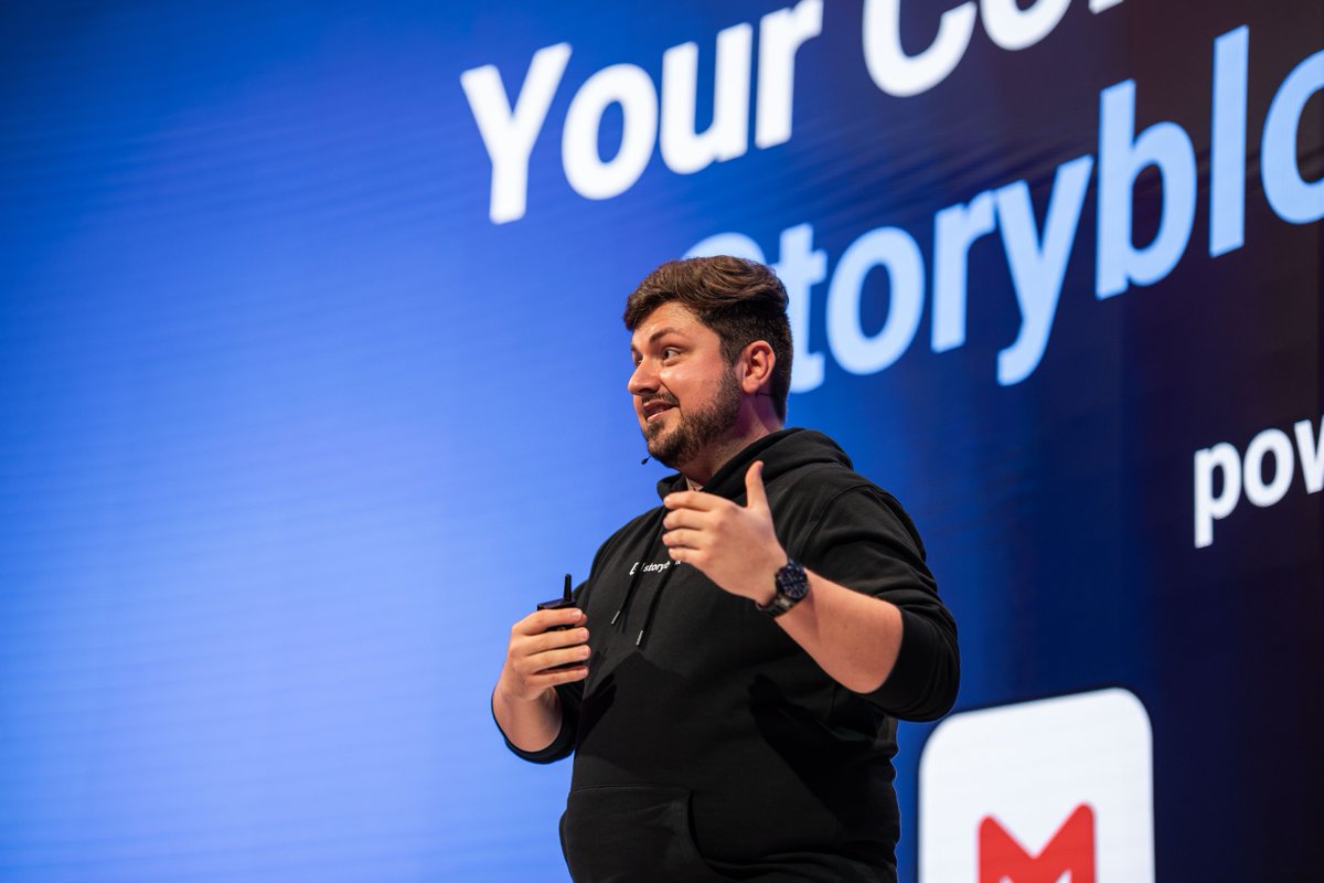 storyblok's tweet image. Our CEO and Co-Founder, Dominik Angerer, took the stage to open #JoyConf and shared Storyblok's next chapter. 
As AI replaces search as the internet's gateway, content faces a new reality: it must work for humans and machines alike. That's where Storyblok comes in. 👇