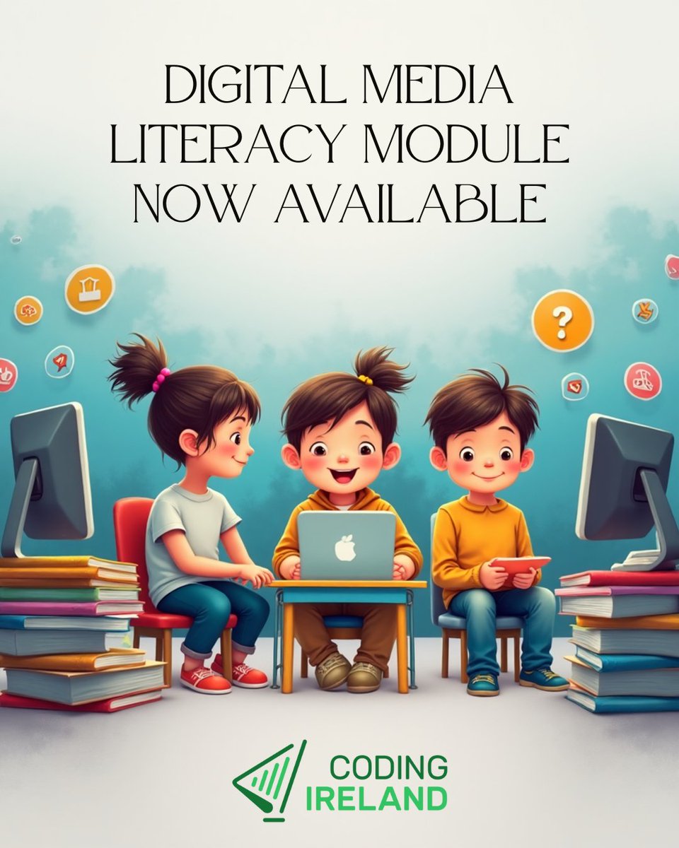 codingireland's tweet image. New Digital Media Literacy Module for 5th & 6th class! Learn online safety, AI skills, and more with interactive lessons. Sign up to our Digital Skills curriculum today to gain access to this module and more. codingireland.ie/Curriculum/IE/… #DigitalLiteracy #STEM
