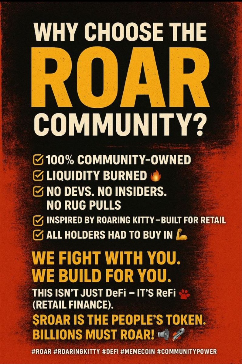 sonu_dahiya22's tweet image. Hi @youngplatform @YoungPlatformFR consider my request to list #ROAR @RoaringKitty_22 on @MetalXApp to trade we the community is demanding #CTO #nodeveloper #noteam still in market since 2years Buy #ROAR believe in #ROAR stay with #ROAR 0xd8c978de79e12728e38aa952a6cb4166f891790f
