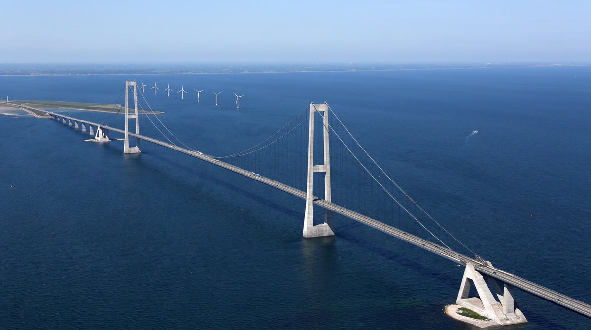 Storebælt köprüsü:

Danimarka adalarını birbirine bağlayan, 18 km uzunluğunda, tren yolu da içeren köprü.

Maliyeti: 2,5 milyar euro.

Çanakkale Köprüsü:

Uzunluğu 4,6 km,

Maliyeti: 2,5 milyar euro.

Danimarka’da kişi başına gelir Türkiye’den 7 kat fazla. İşçi ücretleri ve