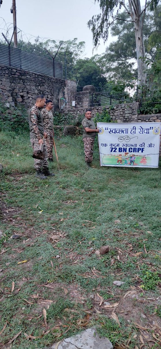 72Crpf's tweet photo. Under #SpecialCampaign5.0 Institutionalizing Swachhata and minimizing pendency, cleanliness activities were undertaken at HQ/72 BN and sub Unit Location DTD 14/10/2025. https://t.co/BBIHvVEquh