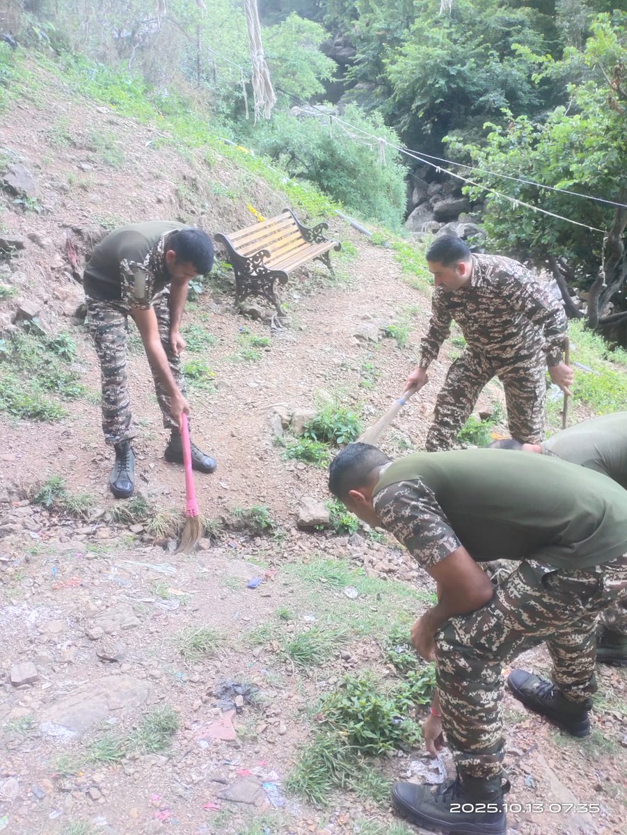 72Crpf's tweet photo. Under #SpecialCampaign5.0 Institutionalizing Swachhata and minimizing pendency, cleanliness activities were undertaken at HQ/72 BN and sub Unit Location DTD 14/10/2025. https://t.co/BBIHvVEquh
