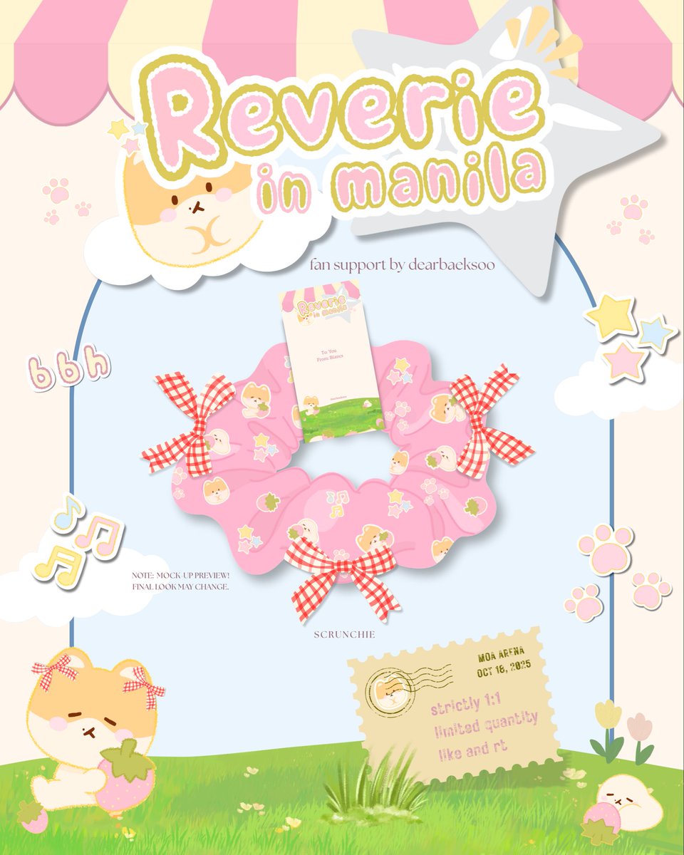˚ ༘`✿ REVERIE in Manila  ༘ ⋆｡˚✩

scrunchies for eris ⭐️🎀 fan support/freebies by <a href="/dearbaeksoo/">biancs ☽̶☾</a> 

ꔛ read mechanics 
ꔛ time &amp; loc: TBA
ꔛ on the spot trades ONLY

art: <a href="/milkimiway/">kimi ◜◡◝ comms open</a> 
pubmat: <a href="/hyucknabi/">aya 🌻</a>

#BAEKHYUN #백현 #ReverieManila #ReverieinManila