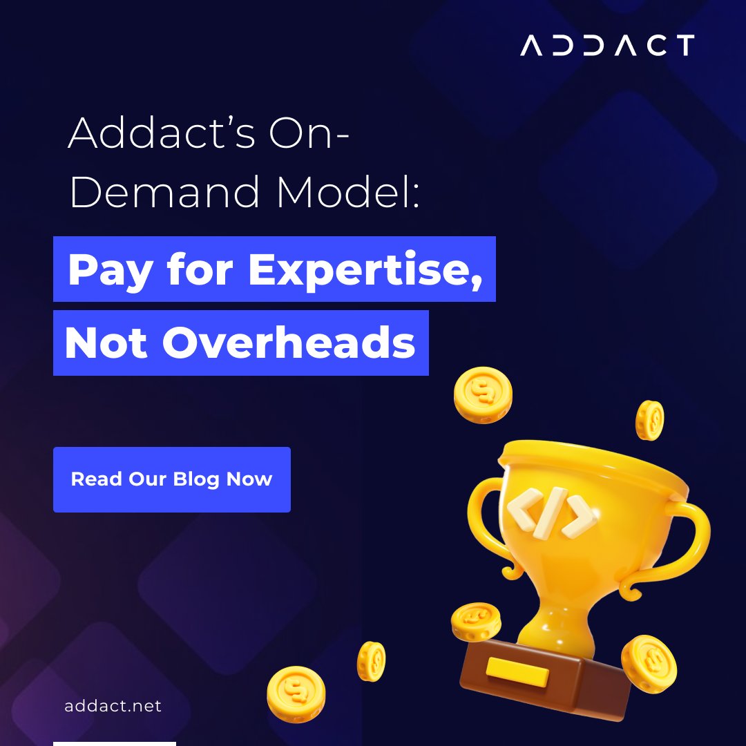 AddactTech's tweet image. 🚀 Why pay for overheads when you can pay for expertise? Read full blog: addact.net/blogs/addact-o… #DigitalTransformation #OnDemandExpertise #CMSDevelopment #Addact #BusinessGrowth #FlexibleHiring #CostEfficiency