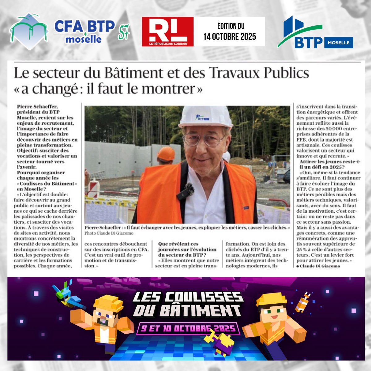 📣 Former, moderniser, recruter : les enjeux du BTP au grand jour !
