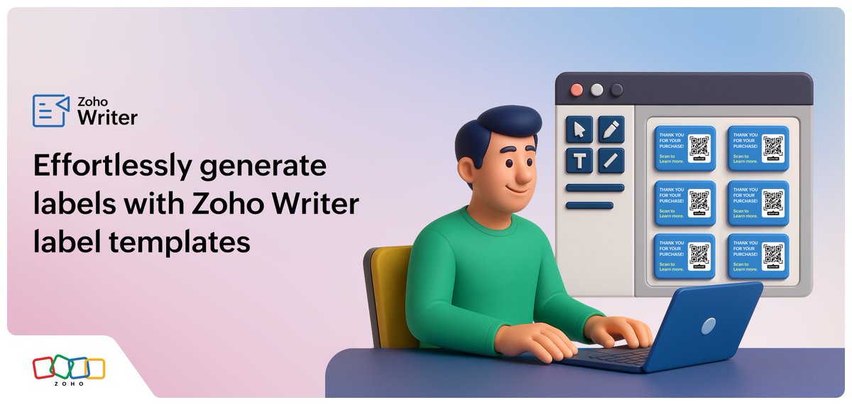 ZohoWriter's tweet image. Generate and print professional address, shipping, or event labels in just a few clicks. Choose from Avery or custom sizes and connect your data source to generate labels instantly.
Learn more 👉 zoho.to/generate-labels 

#LabelTemplates #DocumentAutomation #Productivity…