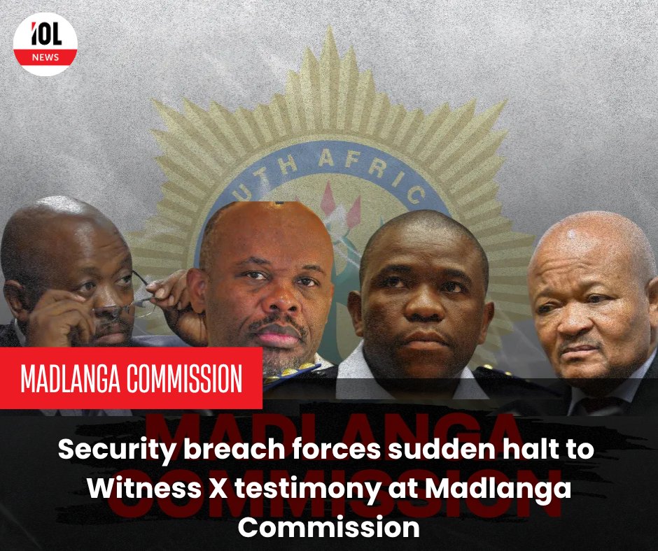 IOL's tweet photo. In a shocking development, the Madlanga Commission has halted the live testimony of the highly sensitive witness X, citing security threats that could endanger the witness’s life.
#news #MadlangaCommission #testimony #halted #WitnessX #security #threats
Read on https://t.co/x1A5Bybt7C