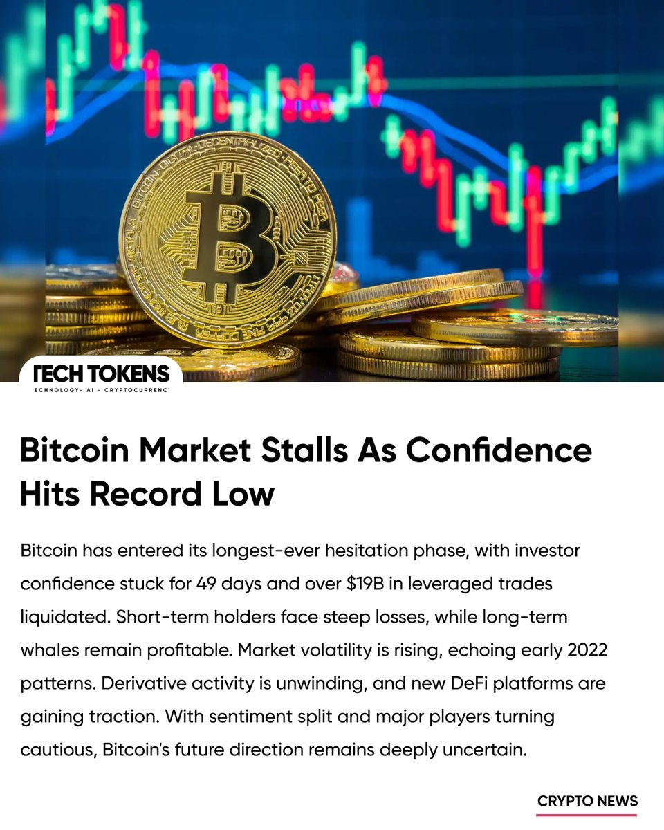 Techtoken_in's tweet image. Confidence in Bitcoin hits historic low as $19B gets wiped and traders freeze.

techtokens.in/bitcoin-confid…

#Bitcoin #CryptoCrash #MarketVolatility #BTCAnalysis #CryptoNews