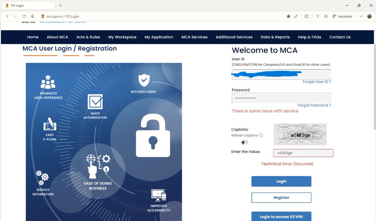 AbhishekVhsny's tweet image. Constantly getting this error. How are we supposed to work? @MCA21India