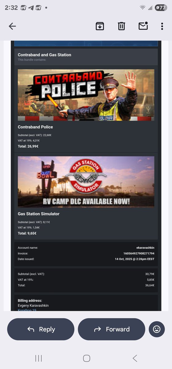 Стим аккаунт привязан к общей почте с женой. Она блин ругается когда я игрушечки покупаю, хз даже чо делать :(((