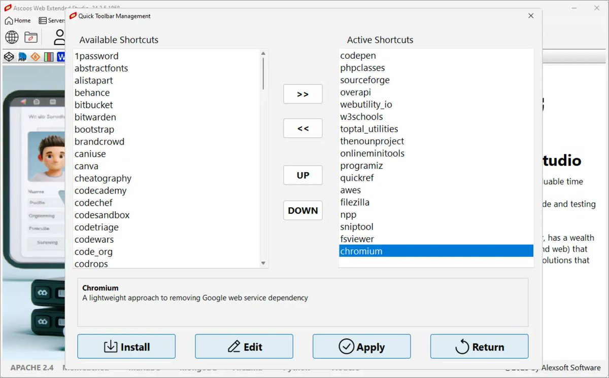 ascoos's tweet image. 🆕 AWES 24.2.6 is coming soon!

✔️ Includes `Ungoogled #Chromium Browser` v141.0.7390.76-1
⚡ New shortcuts, incl. portable `chromium` launcher
📌 Tip: Adjust drive letter if AWES isn’t on C:\

Full preview 👉 [linkedin.com/posts/ascoos_a…](linkedin.com/posts/ascoos_a…)

#AWES #WebDev
