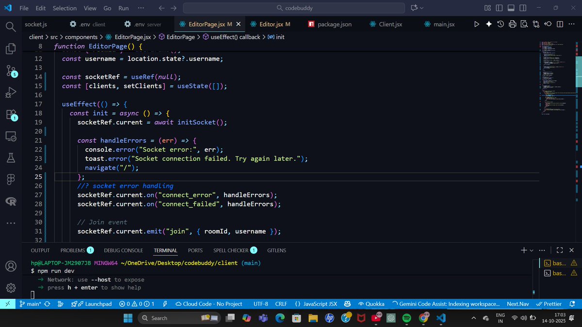 YuktiSahu234's tweet image. Experimenting with socket.io, client-server connection.
trying to complete before Diwali 😭
#Coding