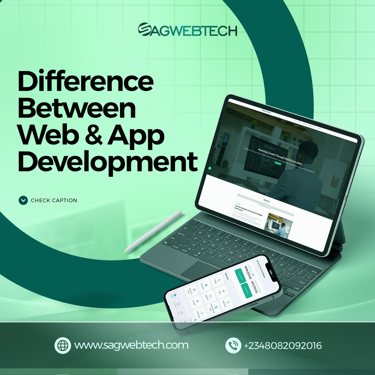sagwebtech's tweet image. Web Development vs App Development

Web Dev → Runs on browsers, no installation needed.
App Dev → Installed on phones, works offline &amp;amp; uses device features.

Both power your business in different ways and SagWebTech builds them smart!

#SagWebTech