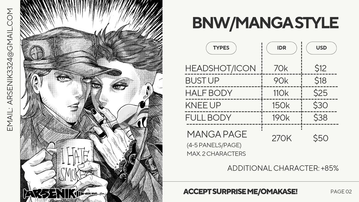 arsen__12's tweet image. (Likes and RTs are really appreciated.)
‼️NAZ'S COMMISSION OPEN‼️
Kindly DM me if you're interested or send a request via VGen (link 👇). Thank you ^^
#VGenOpen #VGenComm #commissionopen