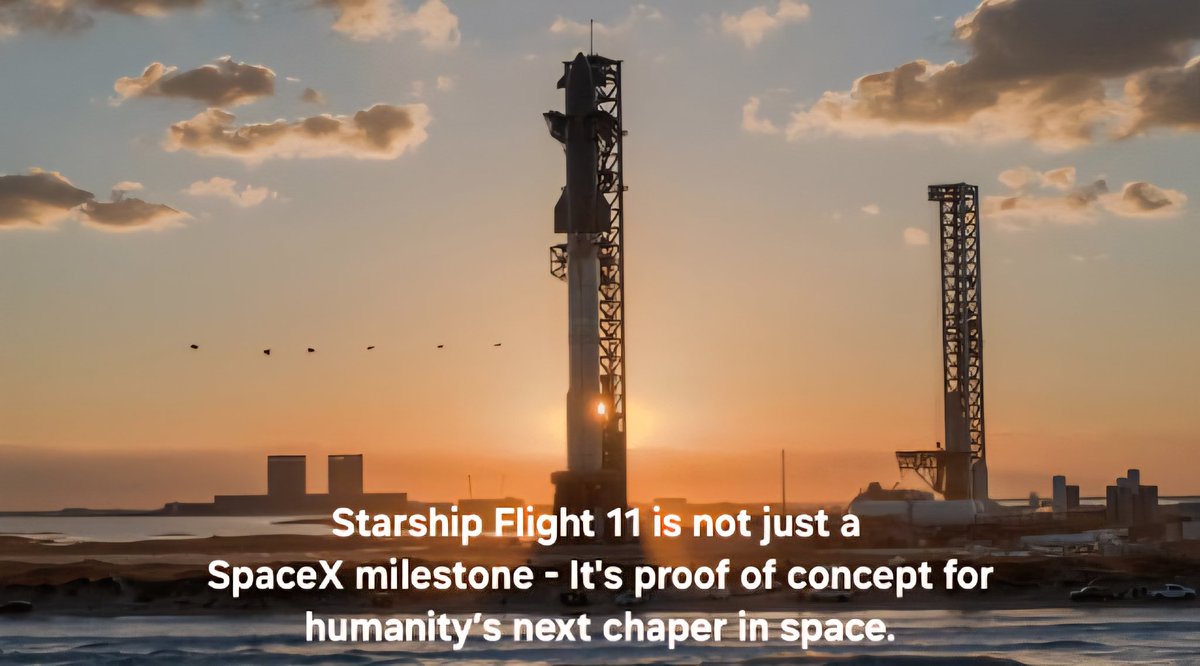 A giant leap for space exploration!

SpaceX’s #Starship Test Flight-11 proved that the dream of full rocket reusability is turning into reality.

The test paves the path for affordable access to space, sustainable #LunarMissions, and humanity’s future journey to #Mars.
