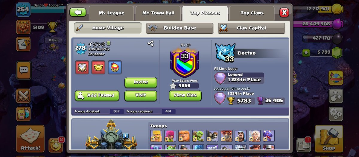 Darth2op (@realdarth05) on Twitter photo How Electro 33 Are Global Top 🤔🤔Can Anyone Explain ??
<a href="/ClashofClans/">Clash of Clans</a> <a href="/GoodGuyFerri/">Fernando Ferri</a>
#ClashOfClans How Electro 33 Are Global Top 🤔🤔Can Anyone Explain ??
<a href="/ClashofClans/">Clash of Clans</a> <a href="/GoodGuyFerri/">Fernando Ferri</a>
#ClashOfClans