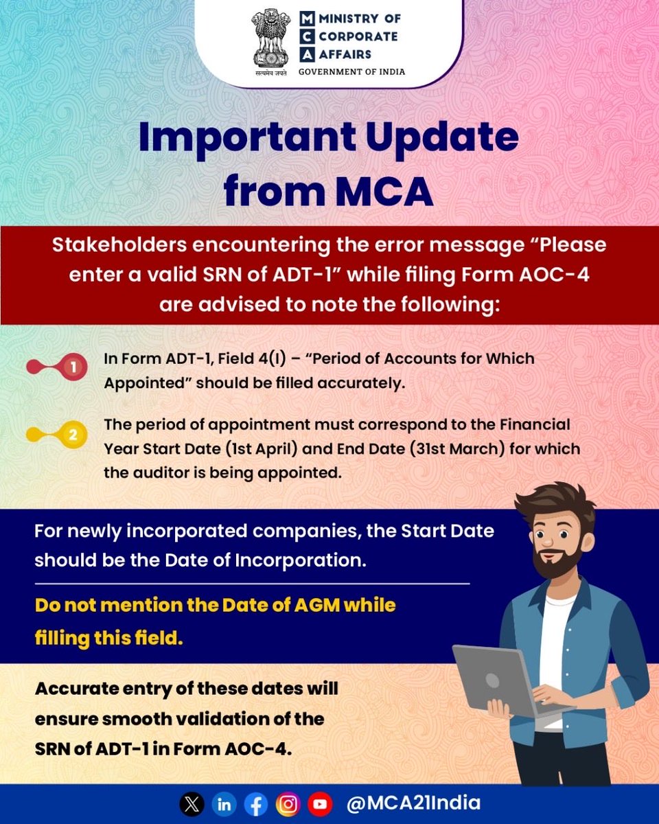 Ministry of Corporate Affairs tweet media