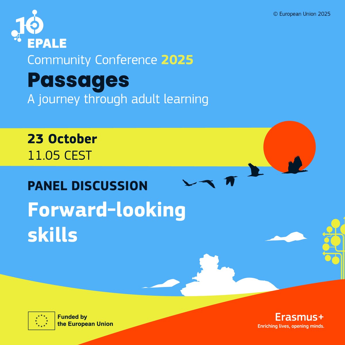 EPALE_EU's tweet image. ⏳ -8 to the #EPALECommunityConference

🔭 The closing panel will explore how #upskilling and #reskilling can be complemented with #skills anticipation and forecasting

🔎 Find out more 👉 epale.ec.europa.eu/en/blog/panel-…
📺 Watch it live ▶️ epale.ec.europa.eu/en/blog/live-s…

#AdultLearning
