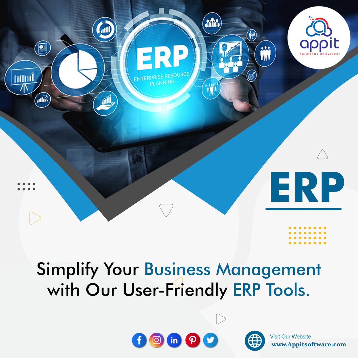 Appitsoft's tweet photo. 🚀 Simplify Your Business Management with Appit’s ERP Solutions! 💼

Managing multiple business operations doesn’t have to be complicated.

#ERP #BusinessManagement #Automation #AppitSoftware #DigitalTransformation #CloudERP #EnterpriseSolutions #Efficiency #Innovation #Business https://t.co/5qlE2ezU6c