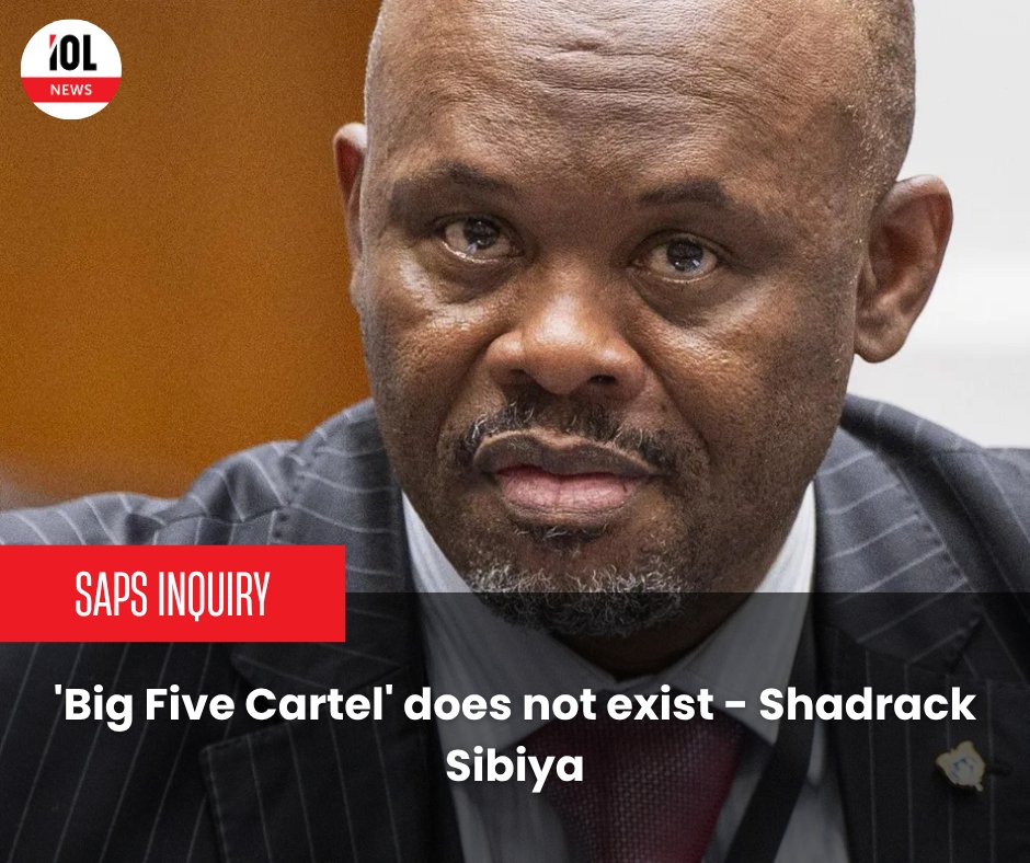 IOL's tweet image. Suspended deputy police commissioner, Shadrack Sibiya, has flatly denied any ties to the alleged Big 5 cartel, calling the claims baseless and questioning why no arrests have been made if the group truly exists.
#news #SAPS #inquiry #ShadrackSibiya #Big5 #cartel
Read on