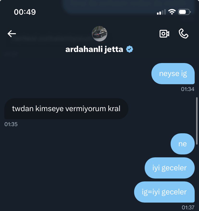 aslinda instasini istemistim ama tersleyince iyi gecelere cevirdim aq