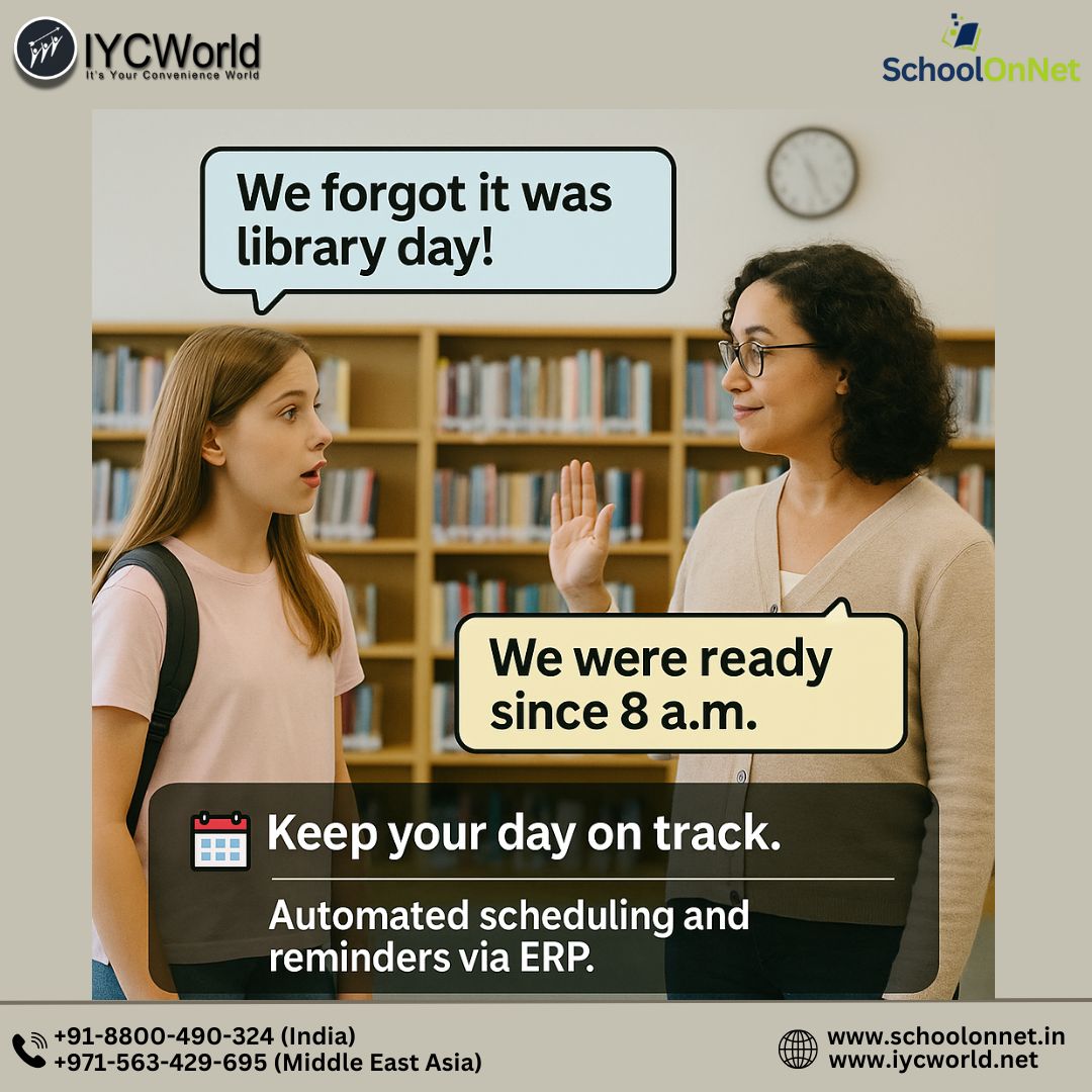 schoolonnet's tweet image. 𝐒𝐦𝐚𝐫𝐭 𝐫𝐞𝐦𝐢𝐧𝐝𝐞𝐫𝐬. 𝐒𝐞𝐚𝐦𝐥𝐞𝐬𝐬 𝐬𝐜𝐡𝐞𝐝𝐮𝐥𝐢𝐧𝐠. 𝐒𝐭𝐫𝐞𝐬𝐬-𝐟𝐫𝐞𝐞 𝐝𝐚𝐲𝐬.
✨𝐾𝑒𝑒𝑝 𝑒𝑣𝑒𝑟𝑦 𝑠𝑐ℎ𝑜𝑜𝑙 𝑑𝑎𝑦 𝑝𝑒𝑟𝑓𝑒𝑐𝑡𝑙𝑦 𝑜𝑛 𝑡𝑟𝑎𝑐𝑘 𝑤𝑖𝑡ℎ 𝐸𝑅𝑃 𝑎𝑢𝑡𝑜𝑚𝑎𝑡𝑖𝑜𝑛.

#SmartAdministration #SchoolERP #IYCWorld #SchoolOnNet