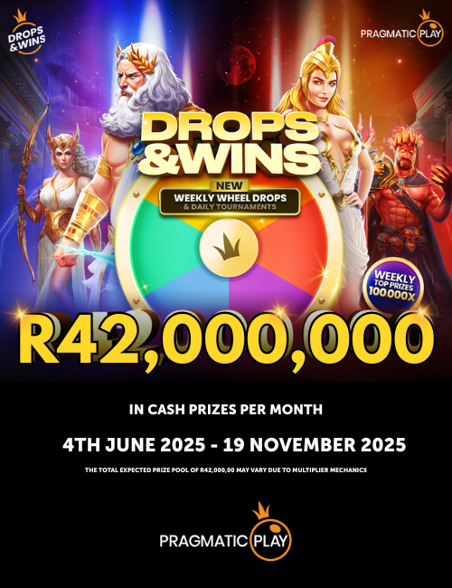 PLAYBET's tweet image. Just over a month left to spin and win big with Pragmatic Play's Drops & Wins!
Your chance at a share of R42,000,000 in cash prizes per month.
Let the games begin! 🎉💰
#SpinToWin #GamingEvents #CashPrizes #PlayAndWin #GameOn #Playbet