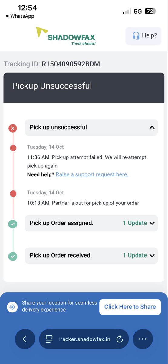 er_sachin5551's tweet image. @shadowfax_in The pickup executive refused to collect order, falsely claimed a failed attempt and said it must go by car, not bike.Why is no action taken against such behavior?Contact numbers of executives 84481 63632
99588 33683
#CustomerServiceFail #LogisticsIssue