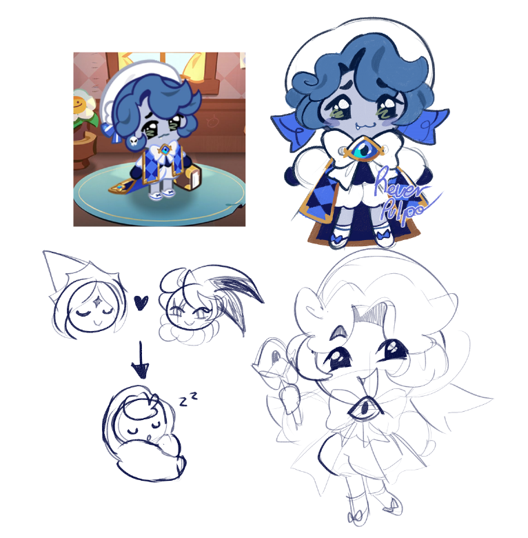 Reversedkraken's tweet image. Oh I completely forgot this HAHAHA
my fanchild, Sweet Lie Cookie!

#cookierun #cookierunkingdom #fanchild #shadowvanilla #vanillashadow