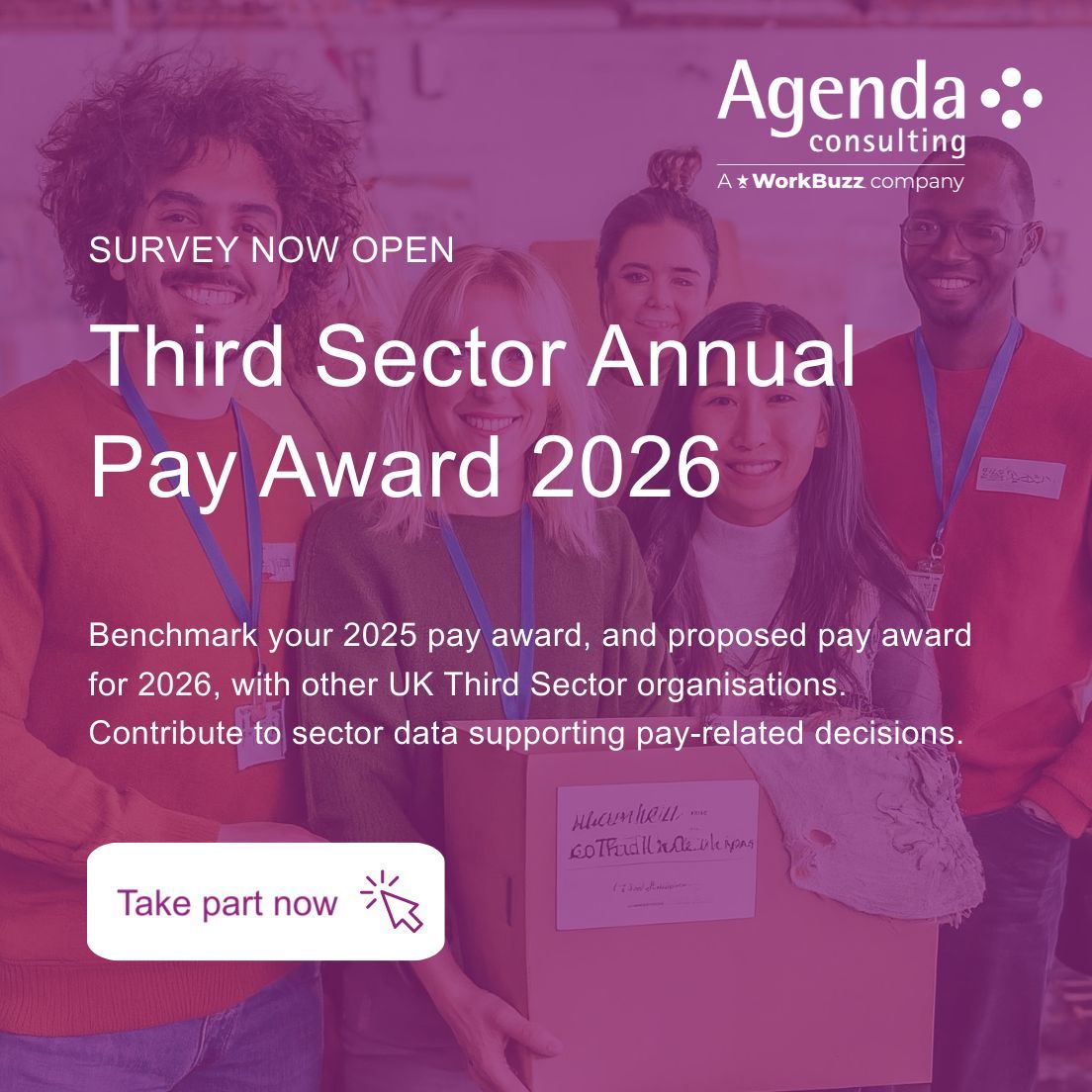 As expectations around pay and benefits evolve, understanding sector norms has never been more critical. 

That's why we're delighted to announce that the Third Sector Annual Pay Award Survey is now open!

Take part here: reflections.agendaconsulting.co.uk/annualpayaward 

#CharityHR #NotForProfit