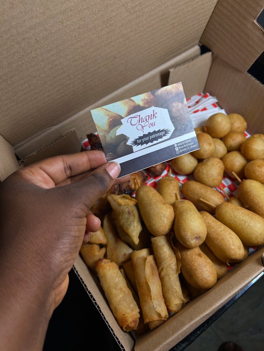 nutz_n_chops's tweet image. Good Morning Fam

It’s a new week🥳🥳
A new day💃

To make party bookings, or unit orders, call/whatsapp-08039108947
📍Abule Egba,Lagos.

Working with a budget?
Let us know how we can help achieve your goal for having delicious and tasty smallchops😄

Ensure to preorder.