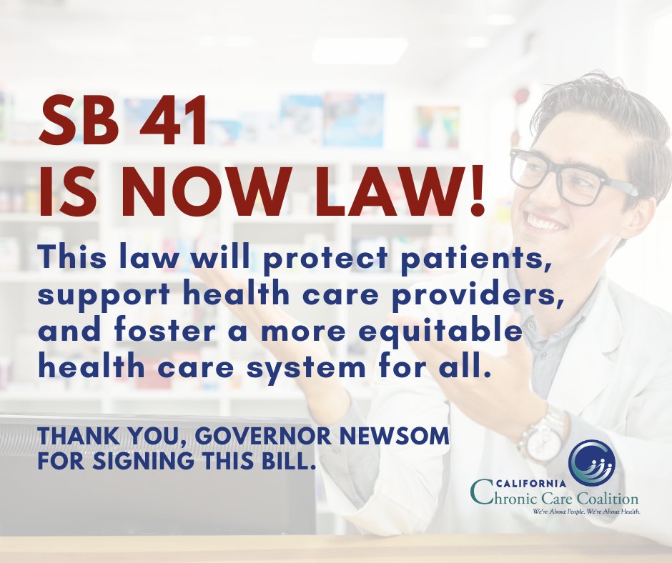CAChronicCare's tweet photo. We’re proud to have co-sponsored #SB41(@Scott_Wiener), now signed into law by @CAgovernor! This bill is part of CA’s strongest effort yet to cut Rx prices, increase transparency, regulate PBMs and put savings back in consumers’ hands.🙌 #CALeg
https://t.co/y5RabwpJU6
@CAPharm https://t.co/o0WpEKt9Up