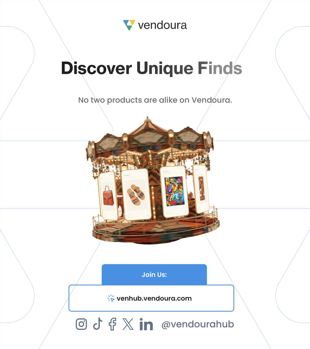VendouraHub's tweet photo. Discover. Don’t scroll. ✨

Every product on Vendoura is one-of-a-kind  made by artisans who pour their heart into their craft. 💛
Shop unique, shop handmade, shop stories.
👉🏾 Explore now: https://t.co/nH2NMAdXcb

#UniqueFinds #ShopDifferent #ArtisanMade #NotOnTheHighStreet #Vendoura #SupportArtisans