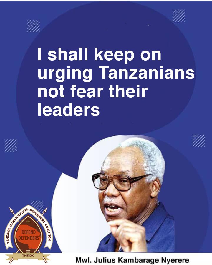THRDCOALITION's tweet photo. HAPPY NYERERE DAY TO ALL TANZANIANS. LET US USE THIS DAY TO REMEMBER THE WISE WORDS OF OUR GREATEST NATIONAL HERO, MWALIMU JULIUS KAMBARAGE NYERERE. #NyerereDay https://t.co/DghScsMMuG