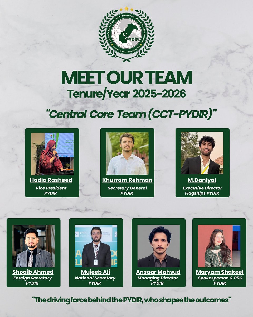 pydir_1505's tweet image. Presenting the Central Core Team of PYDIR leading with passion, purpose, and vision. 💫
#PYDIR #Leadership #EmpoweringYouth
