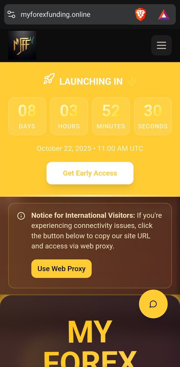 HarmlesReazons's tweet image. 🚀 It’s finally happening.
After months of building, testing, and refining — My Forex Funding officially launches October 22, 2025 at 11:00 AM UTC.

This is your chance to trade in real Favourable market conditions, scale faster, and become part of the next generation of funded…