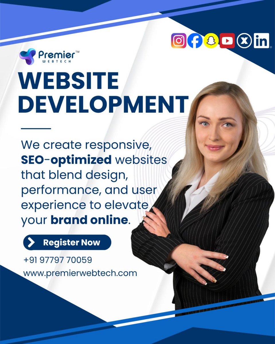 premierwebtech8's tweet image. Need a professional website in Jalandhar?
🌐 Our expert web developers deliver responsive, SEO-friendly, and visually stunning websites for businesses of all sizes.
Get the best website development in Jalandhar today!
#WebsiteDevelopment #WebDeveloper #WebDesign #DigitalBusiness