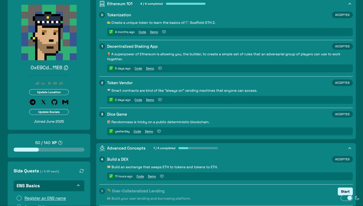 syethesc1entist's tweet image. challenge 4: Build a DEX is complete 🥳
#speedrunethereum #speedrunethereumchallenge #buidlguidl #challenge4 #dex