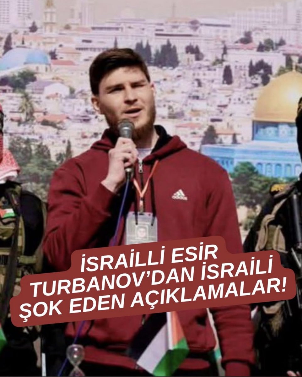 NurSimsek1453's tweet photo. İsrailli esir Alexander Turbanov’ın serbest bırakılırken yaptığı açıklamalar işgalci İsrail’de şok etkisi yaptı;

“Sizin nezaketiniz vicdanıma kazındı. Aranızda yaşadığım 498 gün boyunca, maruz kaldığınız saldırganlık ve suçlara rağmen, gerçek erkekliğin, saf kahramanlığın ve insanlığa ve değerlere saygının anlamını öğrendim.

Siz özgür kuşatılmış olanlardınız, ben tutsaktım ve siz hayatımın koruyucularıydınız. Bana şefkatli bir babanın çocuklarına gösterdiği gibi baktınız. Sağlığımı, onurumu ve zarafetimi korudunuz ve toprakları ve gasp edilmiş hakları için savaşan adamların pençesinde olmama ve ülkemin hükümeti tarafından kuşatılmış bir halka karşı en iğrenç soykırımı gerçekleştirmelerine rağmen açlığın veya aşağılanmanın bana dokunmasına izin vermediniz.

Erkekliğin anlamını gözünüzde görene kadar bilmiyordum ve fedakarlığın değerini, aranızda yaşayana kadar, ölümü gülümseyerek karşılayıp, öldürme ve yok etme araçlarına sahip düşmana çıplak bedeninizle direnene kadar fark etmemiştim. Ne kadar belagatli ve açık sözlü olsam da, sizin değerinizi yansıtacak, yüce ahlakınız karşısındaki hayretimi ve hayranlığımı ifade edecek kelimeler bulamayacağım.

Dininiz size esirlere karşı böyle mi davranmanızı öğretiyor?
Bu ne büyük dindir ki, sizi bu kadar yüce bir mertebeye eriştirir ki, karşısında insan yapımı bütün insan hakları kanunları çöker, düşmanlarla mücadele protokolleri çöker!
En zor anlarda yalan sloganlarla değil, yaşadığımız gerçeklerle adaleti ve merhameti gösterdiniz, en karanlık koşullarda bile ilkelerinizden vazgeçmediniz.

İnanın bana, eğer bir gün buraya dönersem ancak sizin saflarınızda bir mücahit olarak dönerim. Çünkü hakikati halkınızdan öğrendim ve sizin sadece toprağın değil, aynı zamanda ilkenin ve haklı davanın da sahipleri olduğunuzu anladım.”