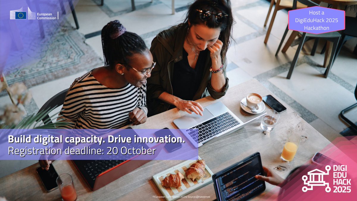 DigiEduHack's tweet image. Why host a #DigiEduHack hackathon? 🚀
Because hosting strengthens your organisation through:

📚 Digital tools
🌍 Global connections
💡 Innovation

📅 Register by 20 Oct to host in 2025.
Read more: digieduhack.com/news/strategie…