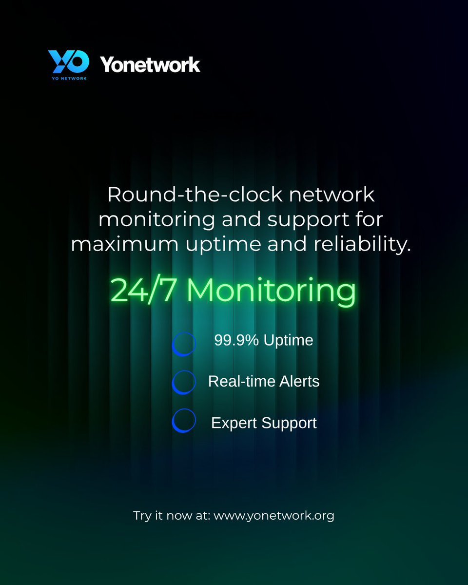 yonetwork25's tweet image. Maximum uptime. Maximum reliability. 💯 The YO Network is monitored 24/7 to keep your dApps running flawlessly.
 Start building. ➡️ yonetwork.org
#247Monitoring #YONetwork #UptimeGuarantee #BlockchainTech #Web3 #DevTools #FutureProof #TechReliability #Innovation