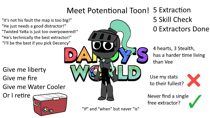 SomeXitterGuy's tweet photo. Meet Potential Toon! #soulvesterdandysworld #dandysworld #soulvester
(I swear this is just satire I love Soulvester he's one of my favourites) https://t.co/kgMA3U70bU