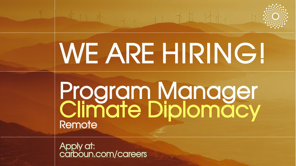 🚨 We’re #hiring ‼️ 🚨

We’re seeking a Climate Diplomacy Program Manager to lead Carboun’s work on how the region navigates the low-carbon transition, builds alliances, and advances its economic and diplomatic interests.

Are you an economist or #policy professional ready to