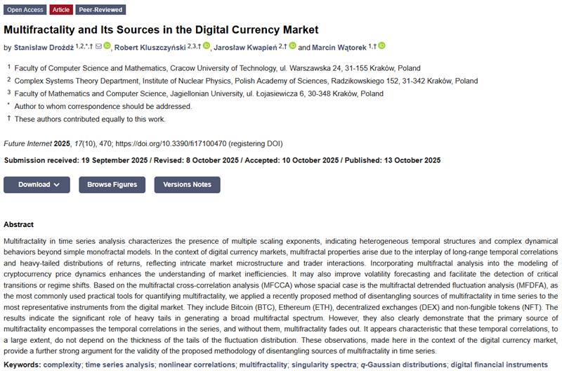 FutureInternet6's tweet image. 🔔 New Published Papers of #MDPIfutureinternet 

Title: Multifractality and Its Sources in the Digital Currency Market

Please read at: mdpi.com/1999-5903/17/1…  

#timeseriesanalysis #digitalfinancial