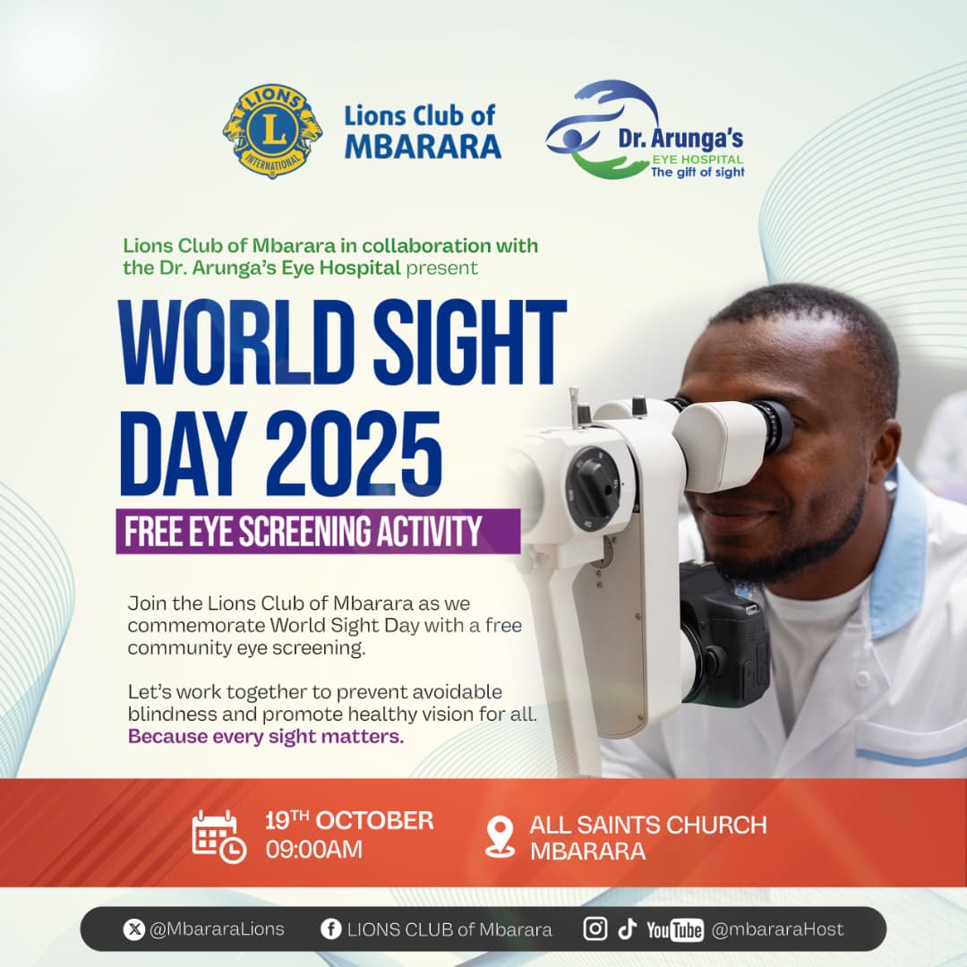 Mbarara People, this one is for you. Spread the word, Let's help preserve the gift of sight.