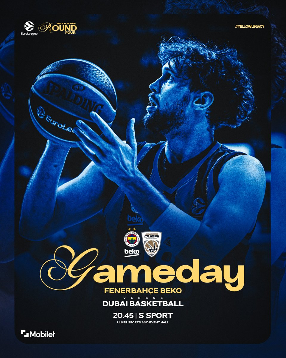 Fenerbahçe Beko (@fbbasketbol) on Twitter photo 🏀 Maç günü!
🏆 <a href="/EuroLeague/">EuroLeague</a> 4. Hafta
🕣 20.45
📍 <a href="/UlkerSportArena/">Ülker Spor&Etkinlik</a>
🔗 Maç raporu: bit.ly/43jgVUD
🎙️ Maç önü görüşleri: bit.ly/3KKwK0p
🎫 Biletler: bit.ly/472nLiu
📺 <a href="/ssporttr/">S Sport</a>
📲 #YellowLegacy #EuroLeague 🏀 Maç günü!
🏆 <a href="/EuroLeague/">EuroLeague</a> 4. Hafta
🕣 20.45
📍 <a href="/UlkerSportArena/">Ülker Spor&Etkinlik</a>
🔗 Maç raporu: bit.ly/43jgVUD
🎙️ Maç önü görüşleri: bit.ly/3KKwK0p
🎫 Biletler: bit.ly/472nLiu
📺 <a href="/ssporttr/">S Sport</a>
📲 #YellowLegacy #EuroLeague