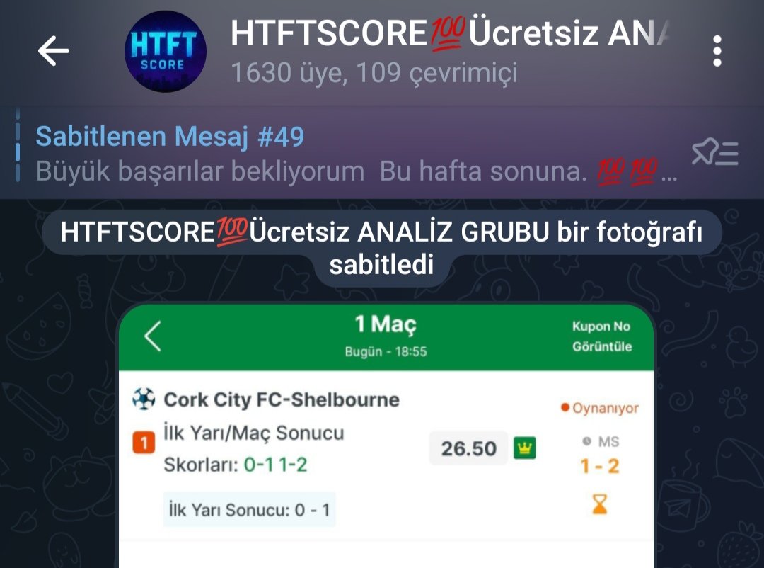 HTFTSCORE 💯 ANALİZLERİ İÇİN 🫵
👇👇👇👇👇👇👇👇

t.me/+EdreprT0dp85Z…