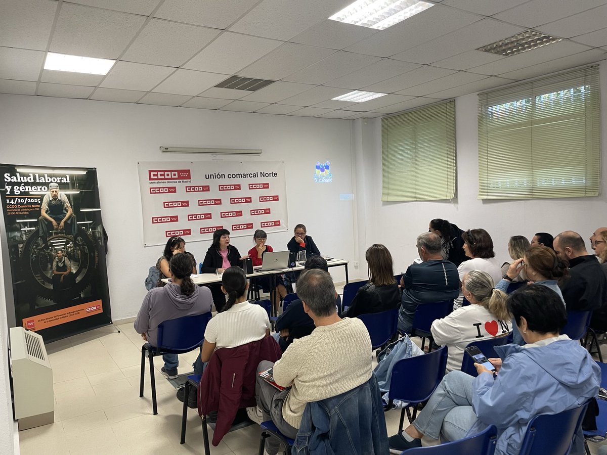 Comenzamos la jornada “Salud Laboral y Género” #Alcobendas
<a href="/CCOOMadrid/">CCOO de Madrid</a> <a href="/SaludLab_CCOO/">Salud Laboral CCOO</a> <a href="/MujeresCCOOMad/">Mujeres CCOOMadrid</a>