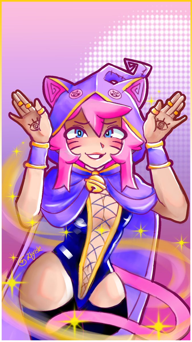 ZhyisleChan's tweet photo. Hypno-Meow! The wonderfully hypnotic hypnotist (witch) yay! I enjoyed drawing her!!! #DigitalArtist  #Halloween Hey if you want art moots, I'm your gal! #artmoots  ^^ https://t.co/8cOxGYYGtL