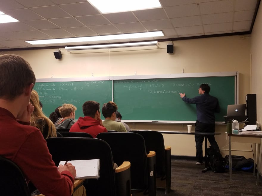 aparanjape's tweet image. Interesting... &apos;Why do Stanford math professors still use chalk?&apos;

stanforddaily.com/2021/10/17/why…

“if the speaker tried to use slides, people don’t retain as much because [the speaker] goes much faster. Whereas if you write on the chalk, you are forced to slow down.”

Academics on my…